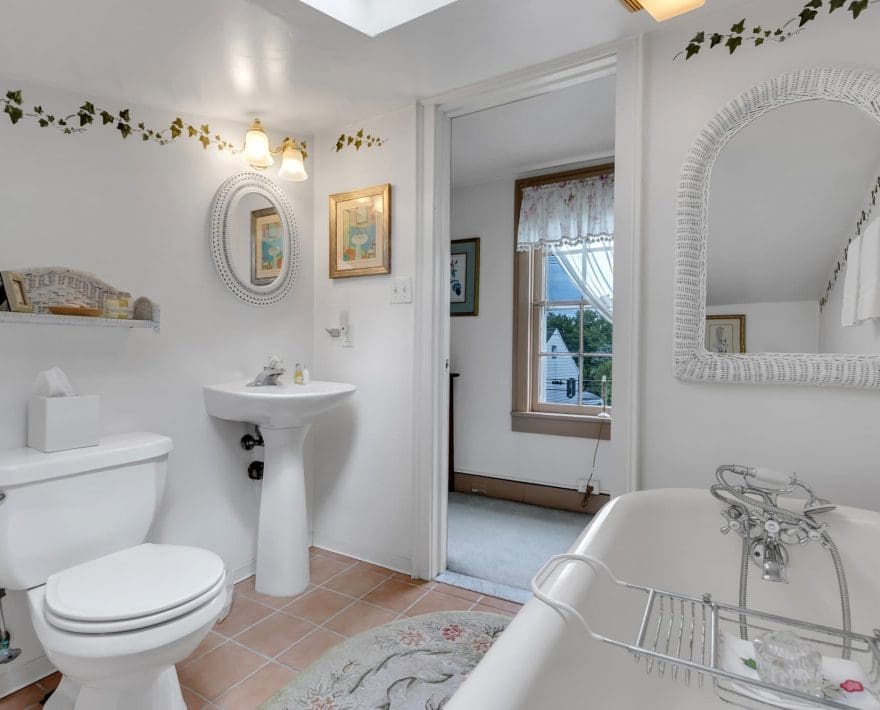 bathroom in the Cottage Room at our Pennsylvania Amish Country bed and breakfast