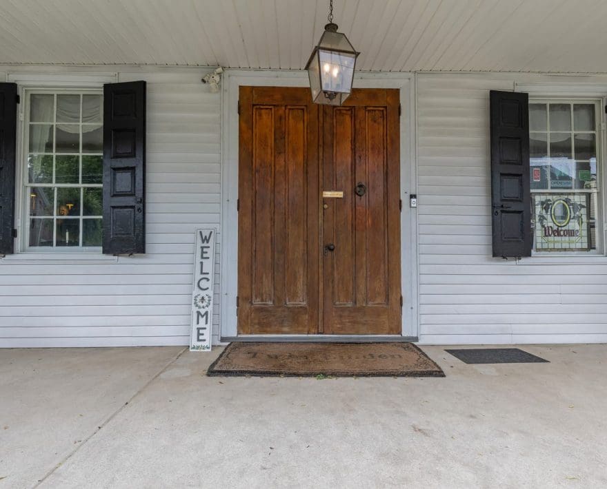 front door of our bed and breakfast in Pennsylvania Amish Country